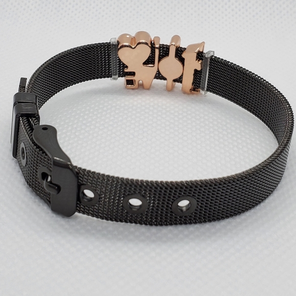 5⭐ rated💗 Black/Rose Gold Family Themed Bracelet - Picture 2 of 7